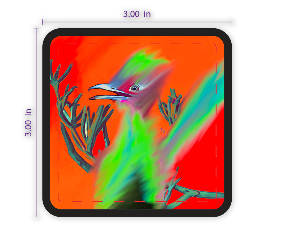 Guadalupe Roadrunner - Adhesive backed Patch