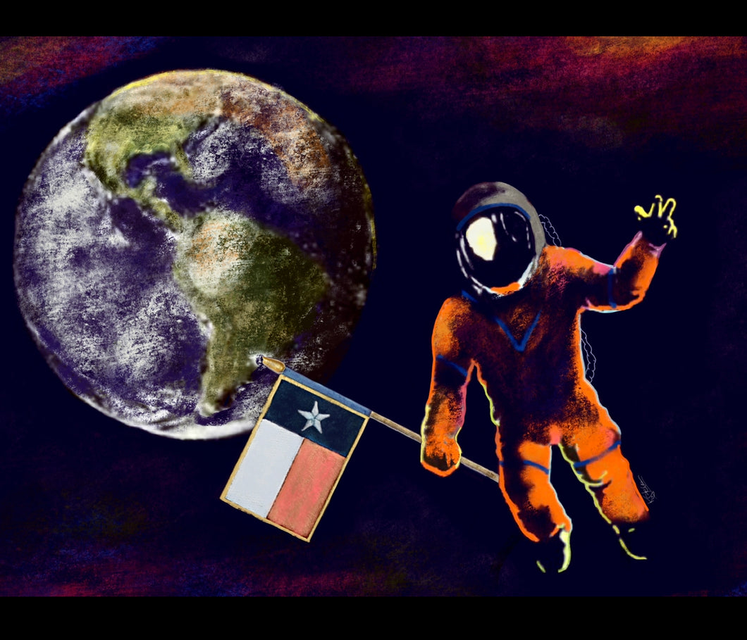 TX Astronaut 18” x 24” Canvas Print