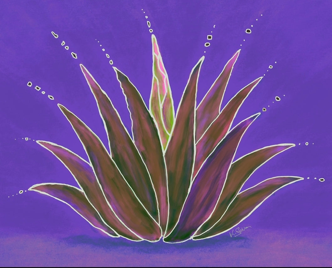 Agave (Purple) 11” x 14” Poster Primt