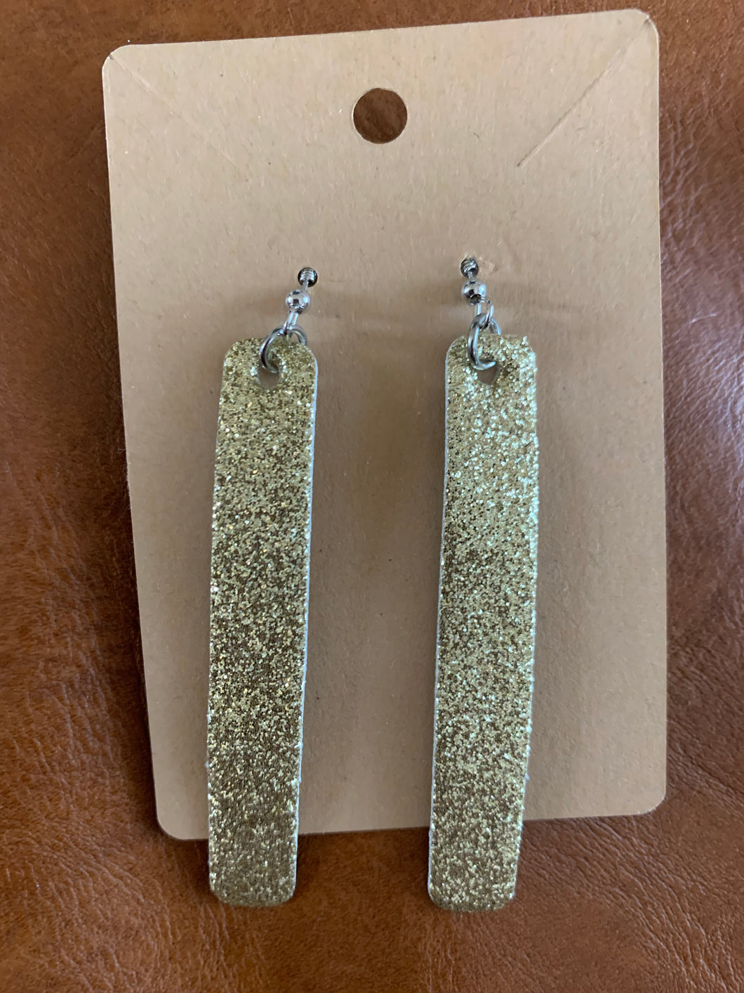 Silver Glitter Earrings