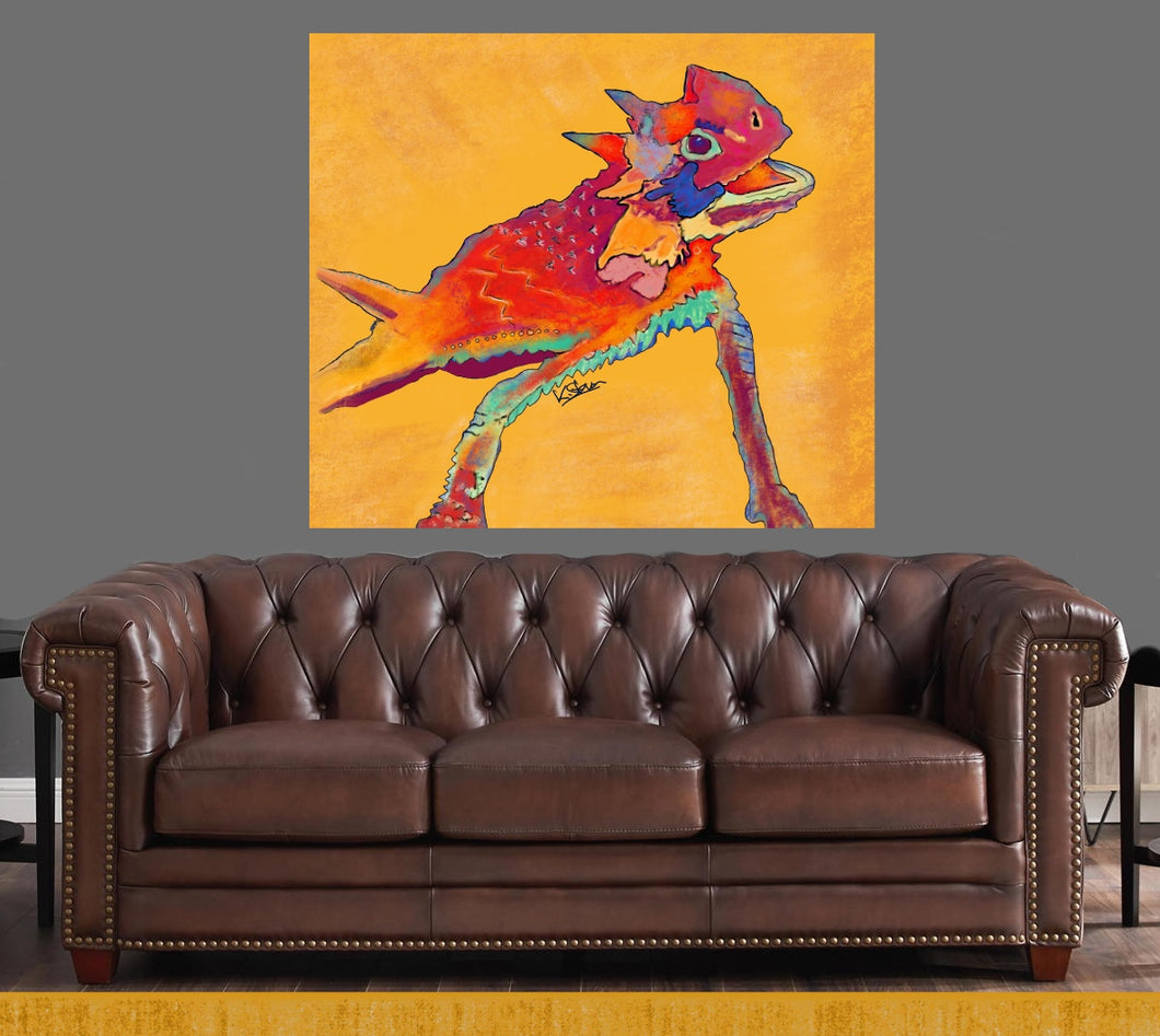 Horned Frog 30” x 40” Canvas Print Wall Decor