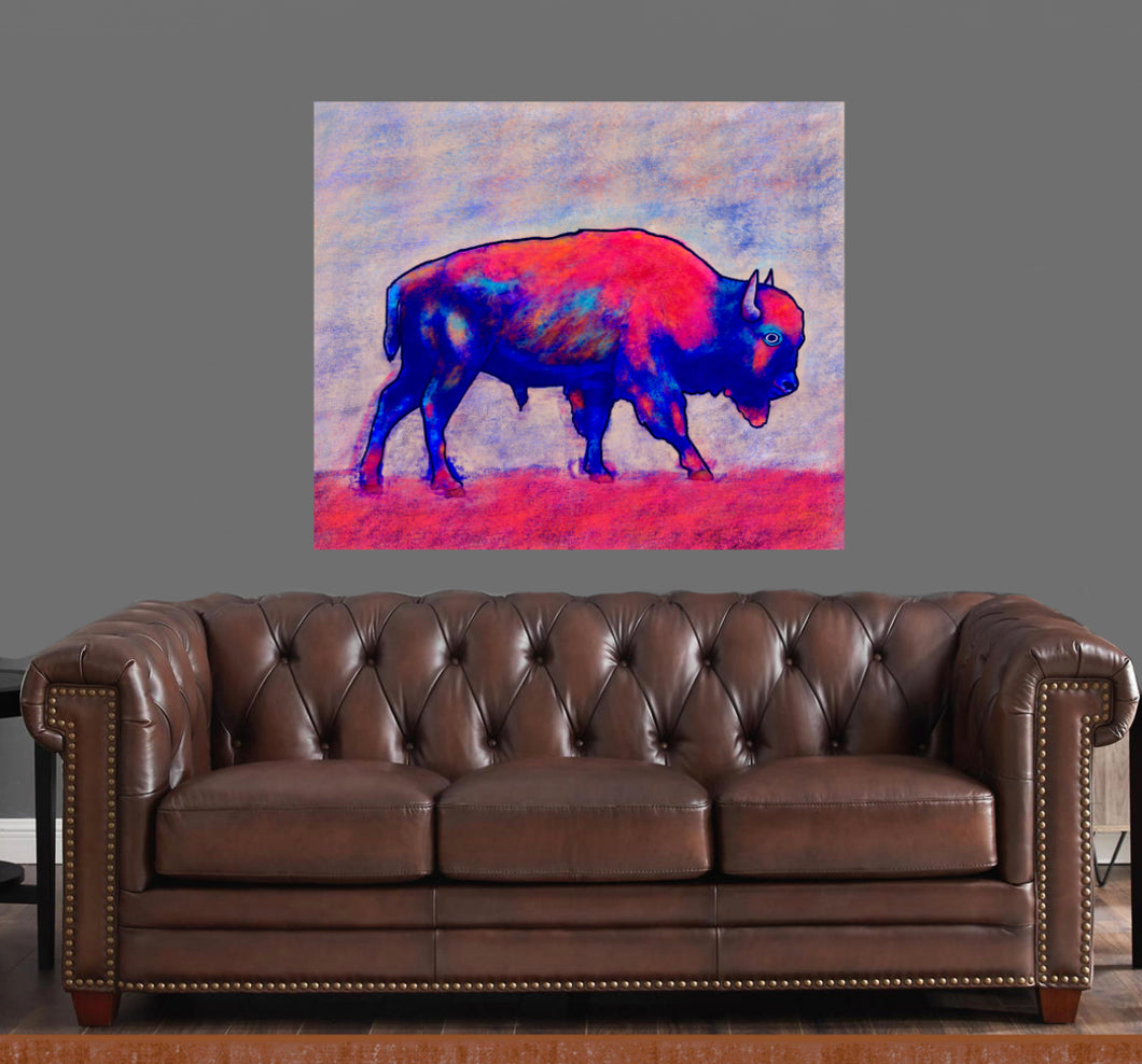 Bison 30” x 40” Canvas Print (Vibe Version)